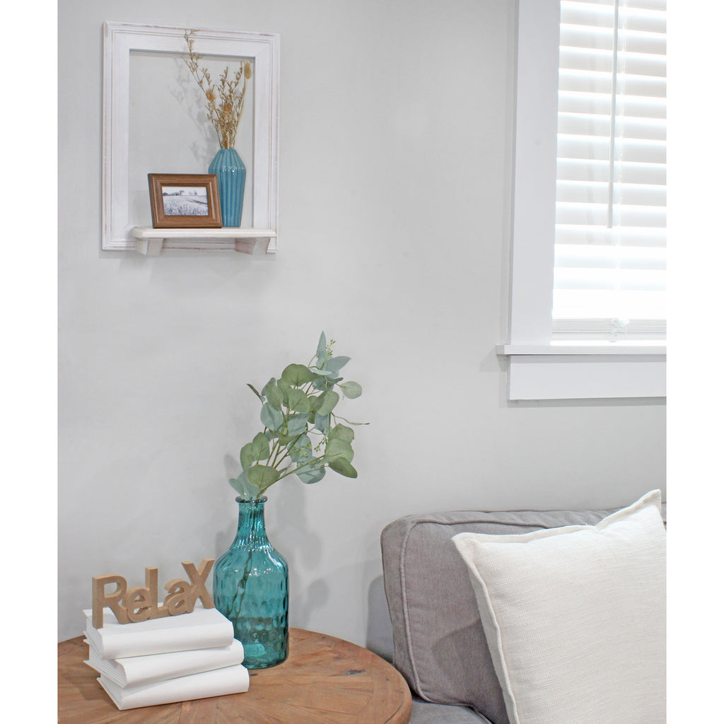 Farmhouse Window Floating Shelf (Whitewashed) - sh1947ah1