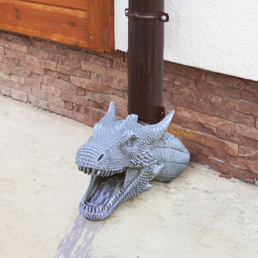 Dragon Garden Downspout Sculpture - sh2330es1