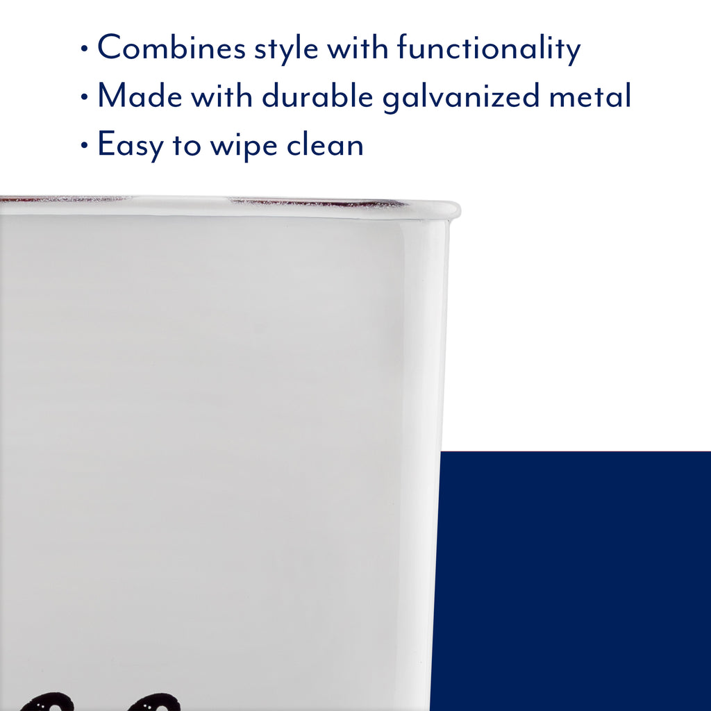 White Enamelware Wastebasket (Small) - sh2335ah1x