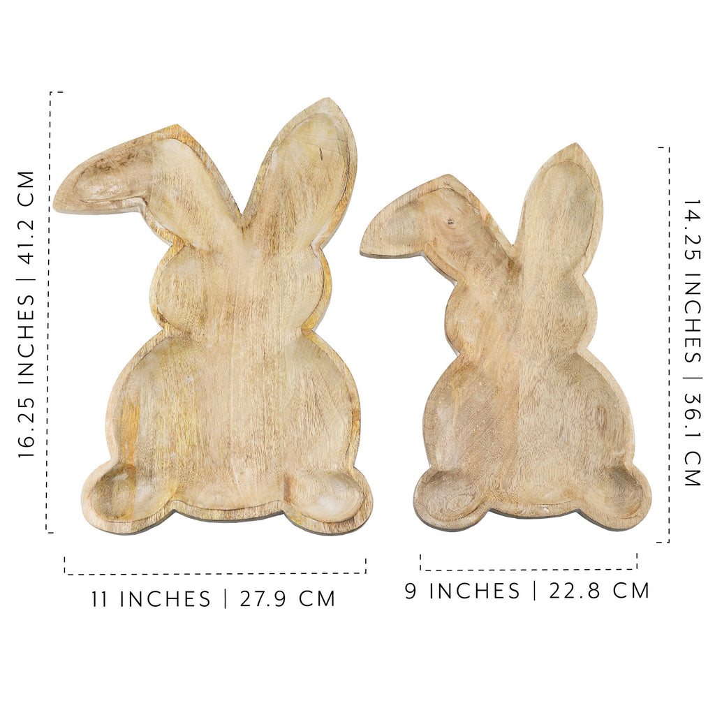 Farmhouse Bunny Serving Trays (Nested Set of 2, Case of 6) - 6X_SH_2348_CASE