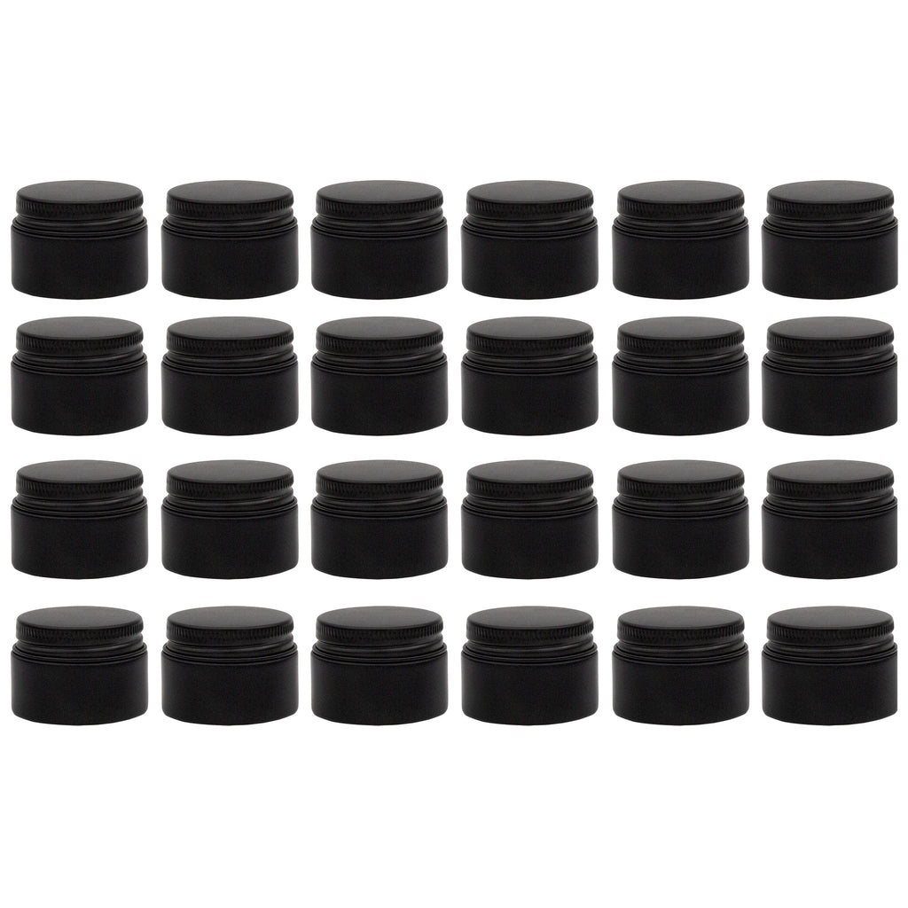 15-Milliliter Glass Balm Jars (24-Pack, Black) - sh2349dar0