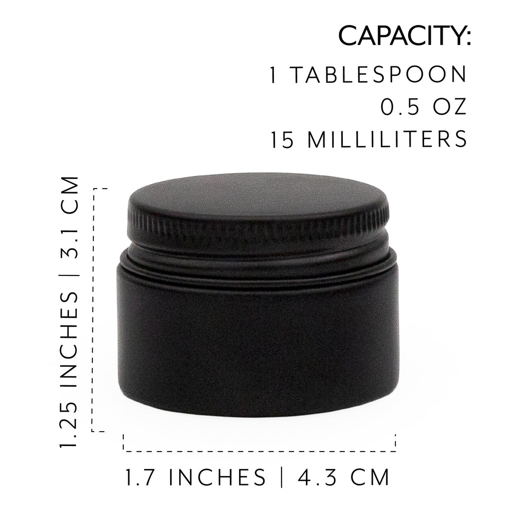 15-Milliliter Glass Balm Jars (24-Pack, Black) - sh2349dar0