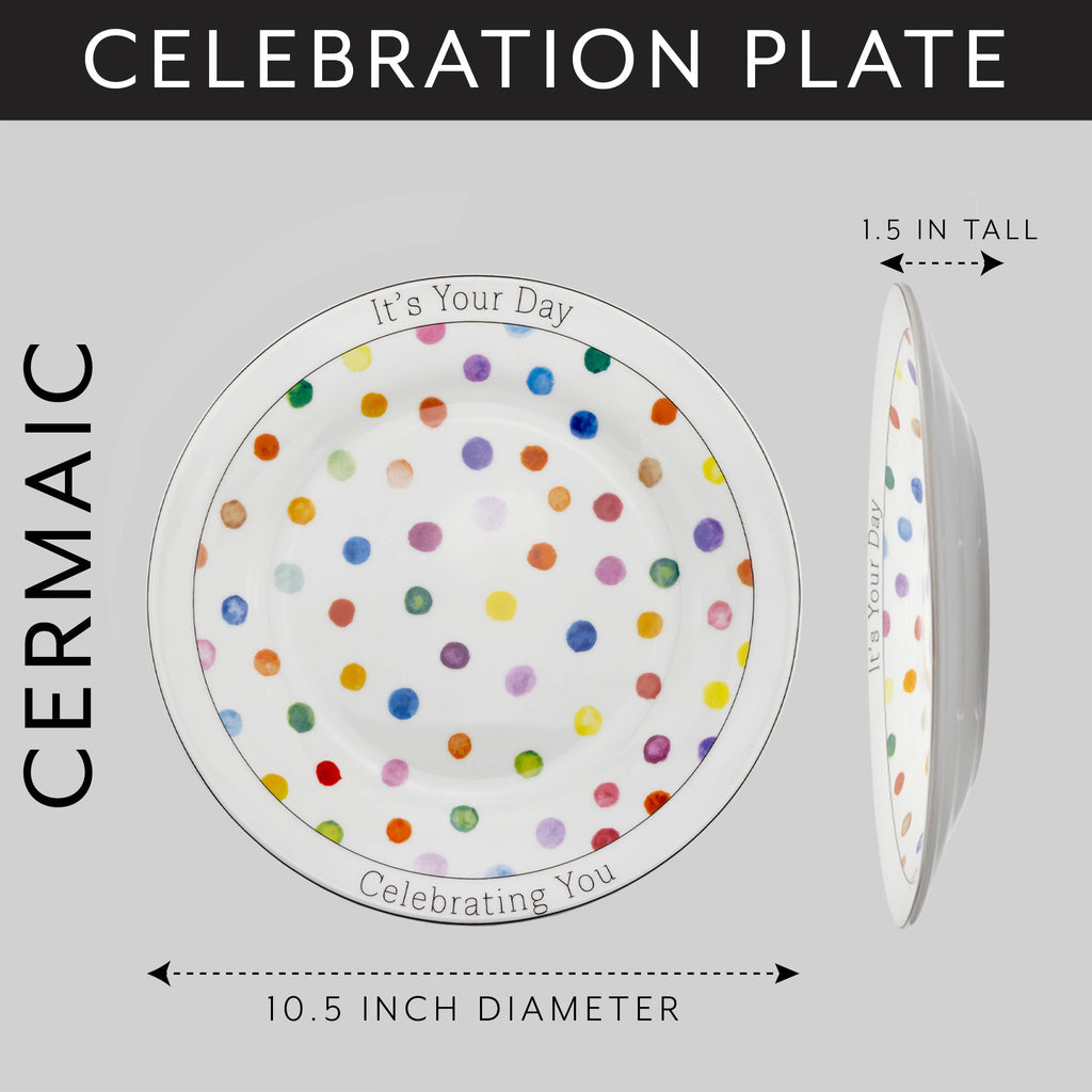 Decorative Birthday Plate, Special Occasion It’s Your Day Ceramic Gift Plate - sh2373dar0