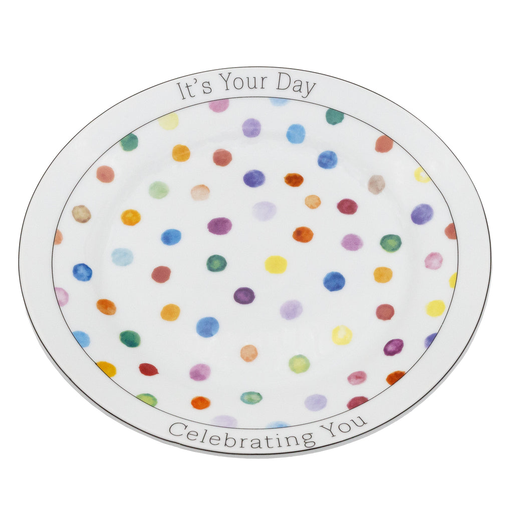 Decorative Birthday Plate, Special Occasion It’s Your Day Ceramic Gift Plate (Case of 6) - 6X_SH_2373_CASE