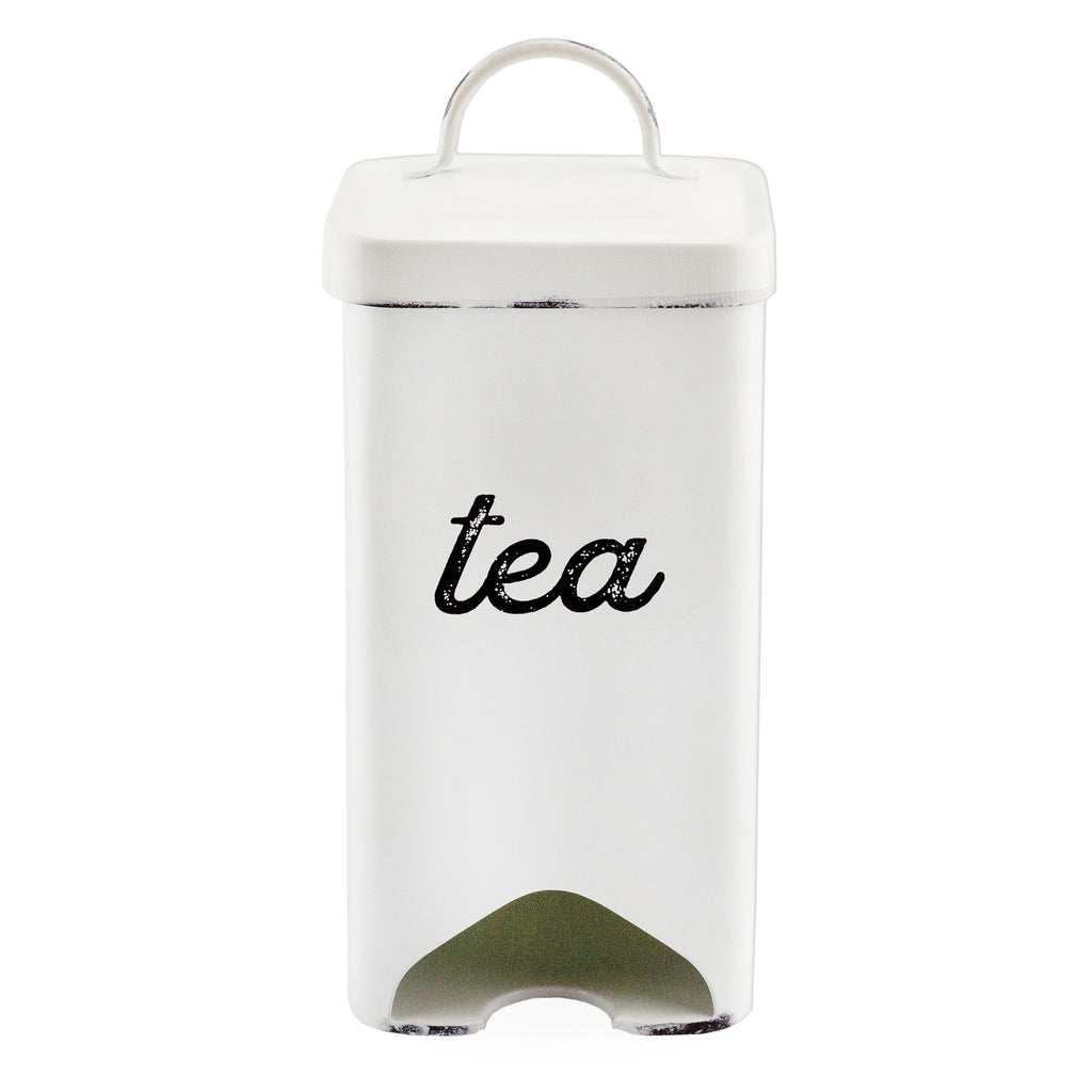 Farmhouse Enamelware Tea Bag Holder (White, Case of 30) - SH_2360_CASE