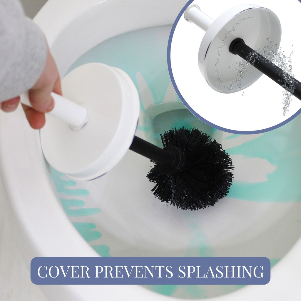 White Enamelware Toilet Brush Holder - sh2367ah1