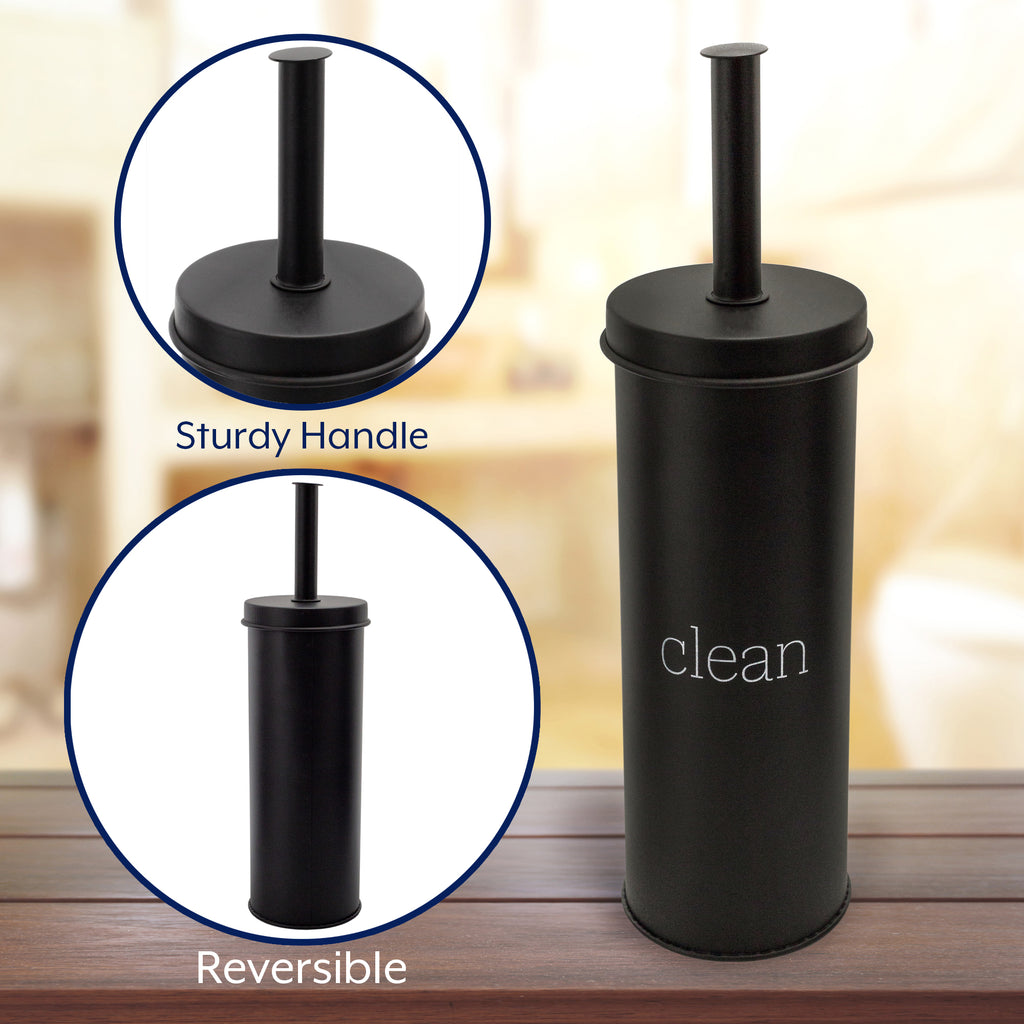 Farmhouse Toilet Brush Holder (Black) - sh2368ah1