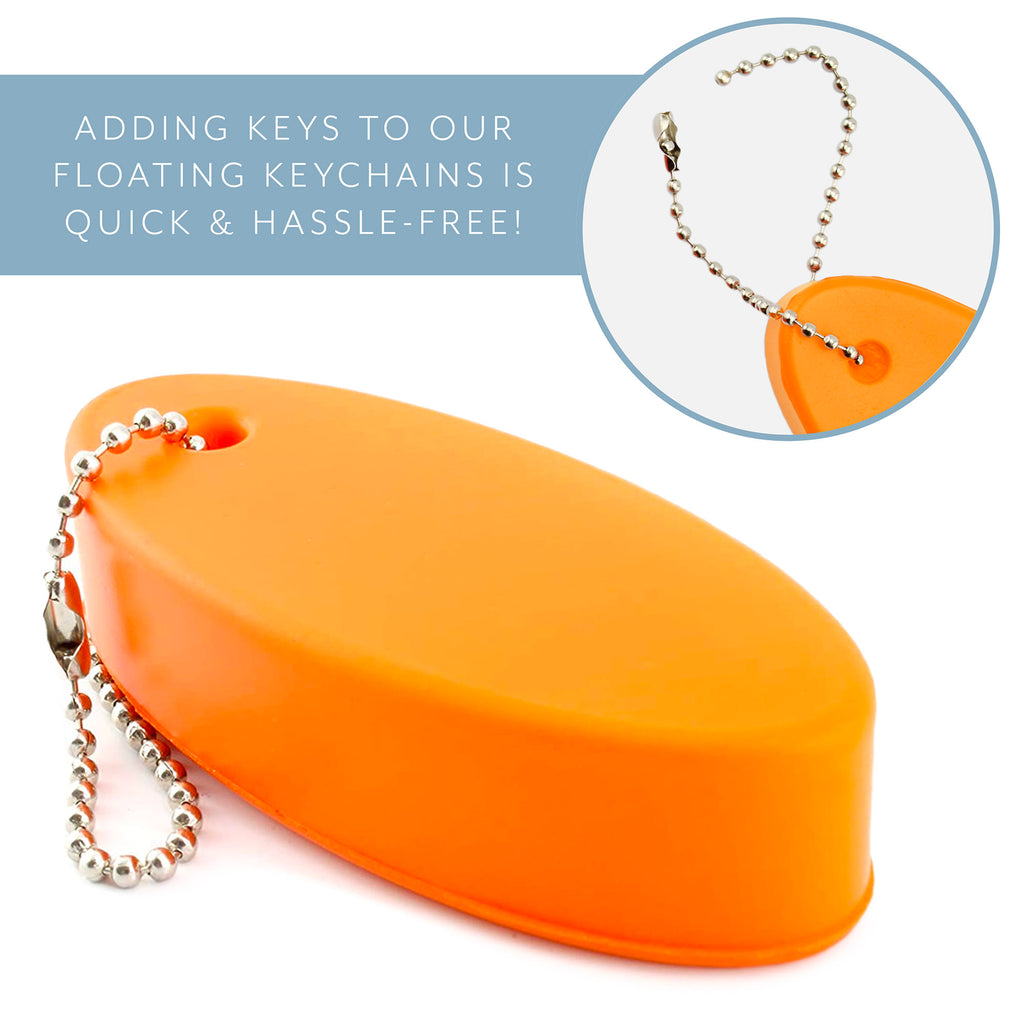 Orange Foam Floating Key Chain Key Floats (2 pack) - sh1127cb0Keychain