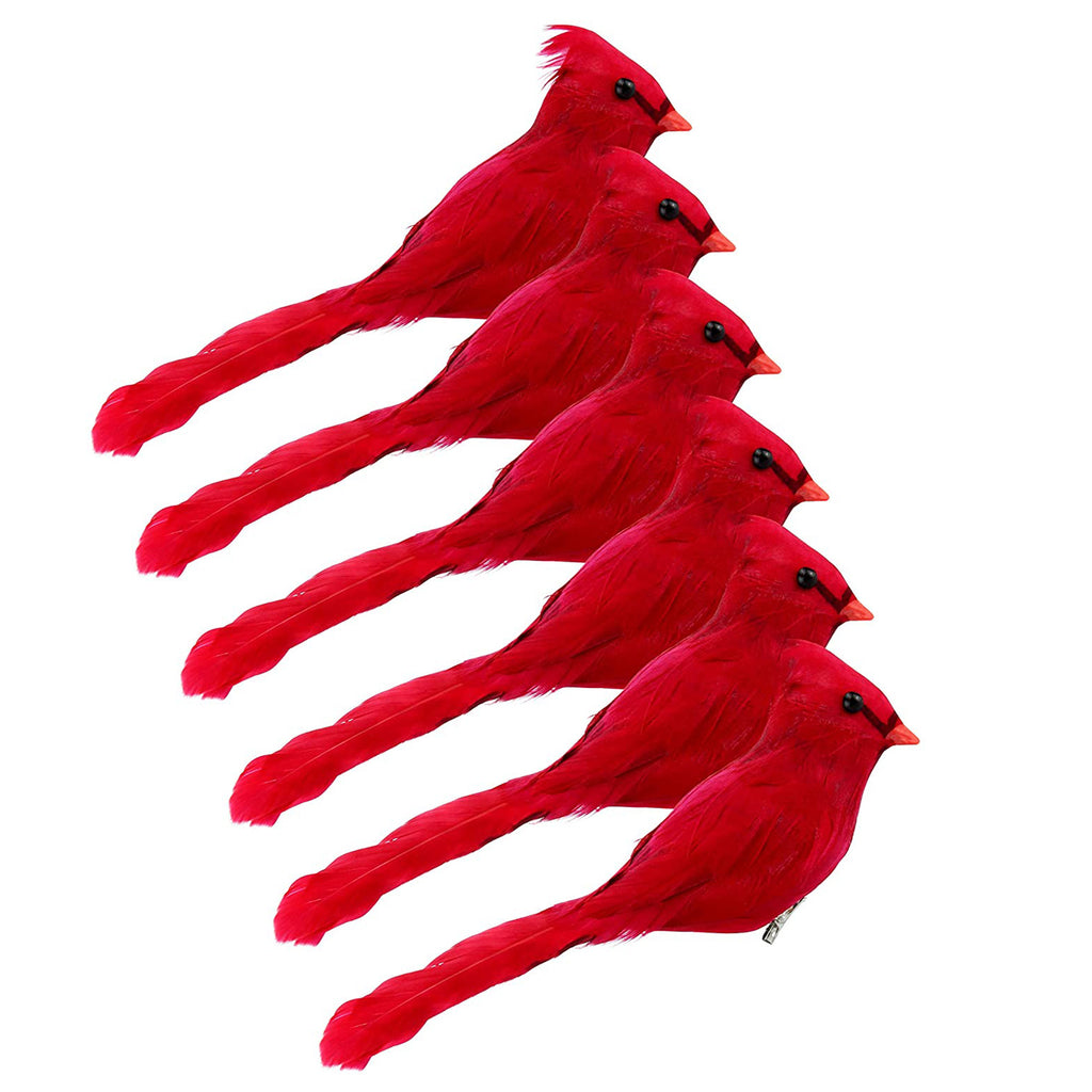 Red Cardinals Artificial Bird Ornaments (6-Pack) - lb1014cb0