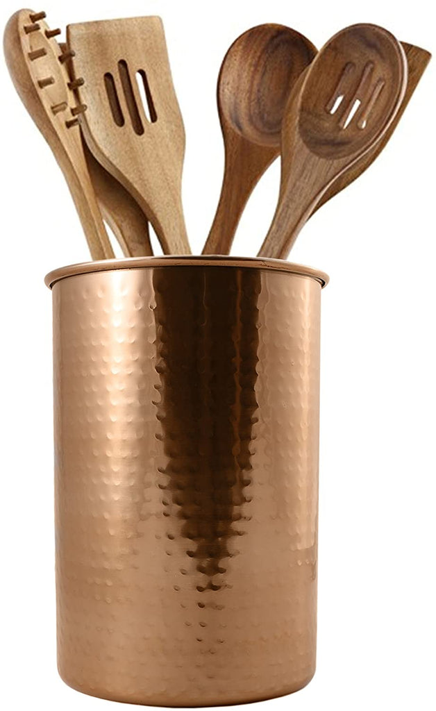 Copper Coated Kitchen Utensil Holder / 7-Inch Tool Caddy (Case of 12) - 12X_SI-860102_CASE