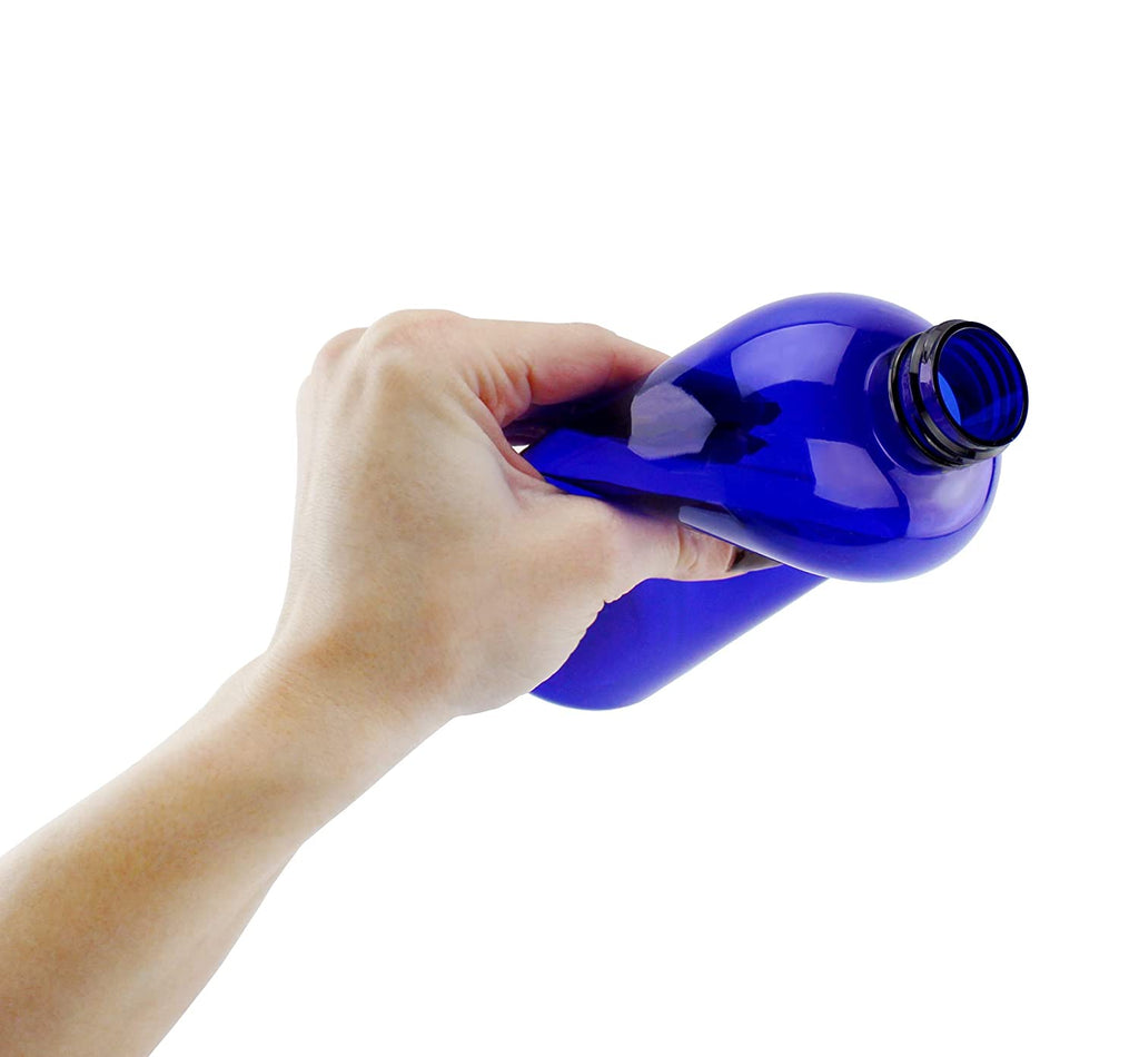 16oz Blue PLASTIC Spray Bottles w/Heavy Duty Mist & Stream Sprayers (6-pack) - sh1269cb0mnw