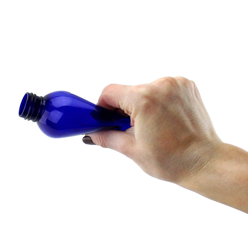 8oz Blue Plastic PET Spray Bottles w/ Fine Mist Atomizers (Case of 198) - 33X_SH_1416_CASE