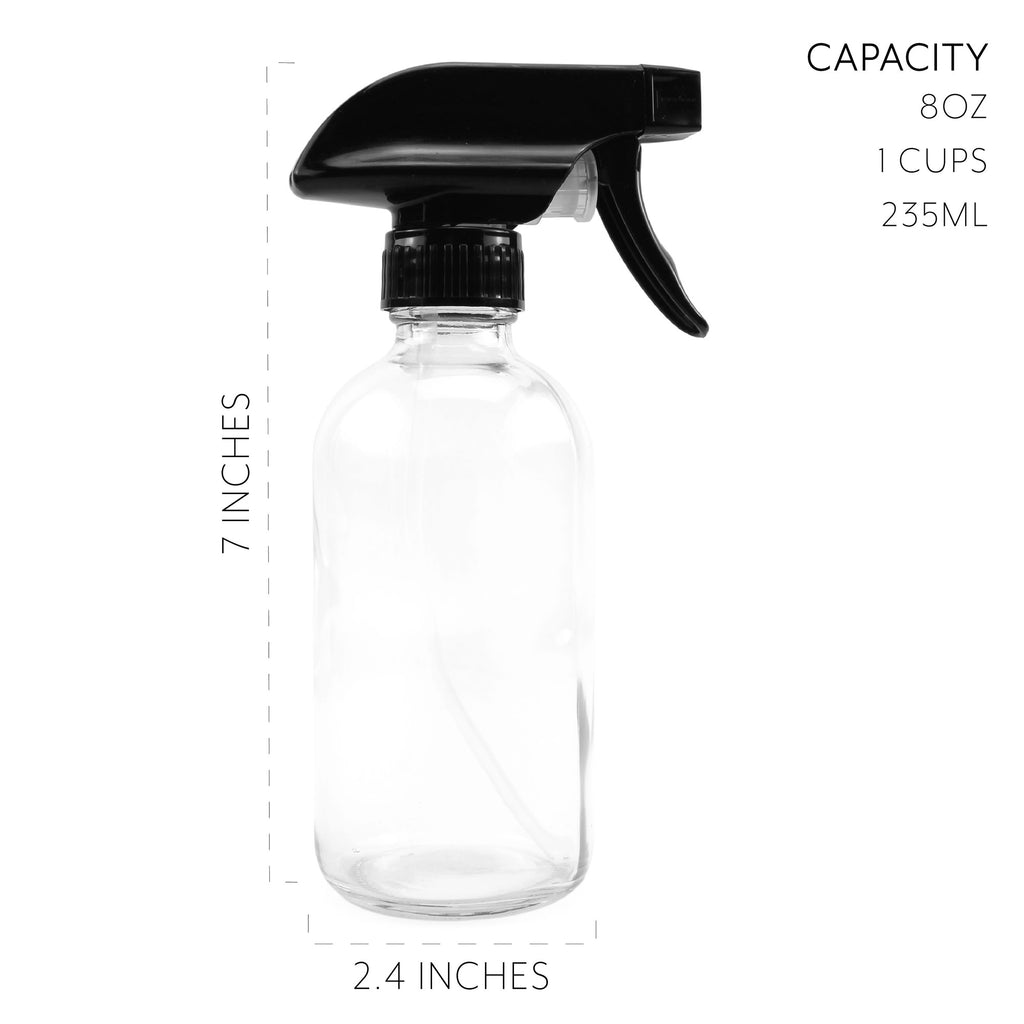 8oz Clear Glass Spray Bottles (Case of 48) - 24X_SH_870_CASE