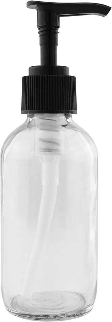 4oz Clear Glass Pump Bottles (4 Pack) - sh1421cb0CLEAR4oz