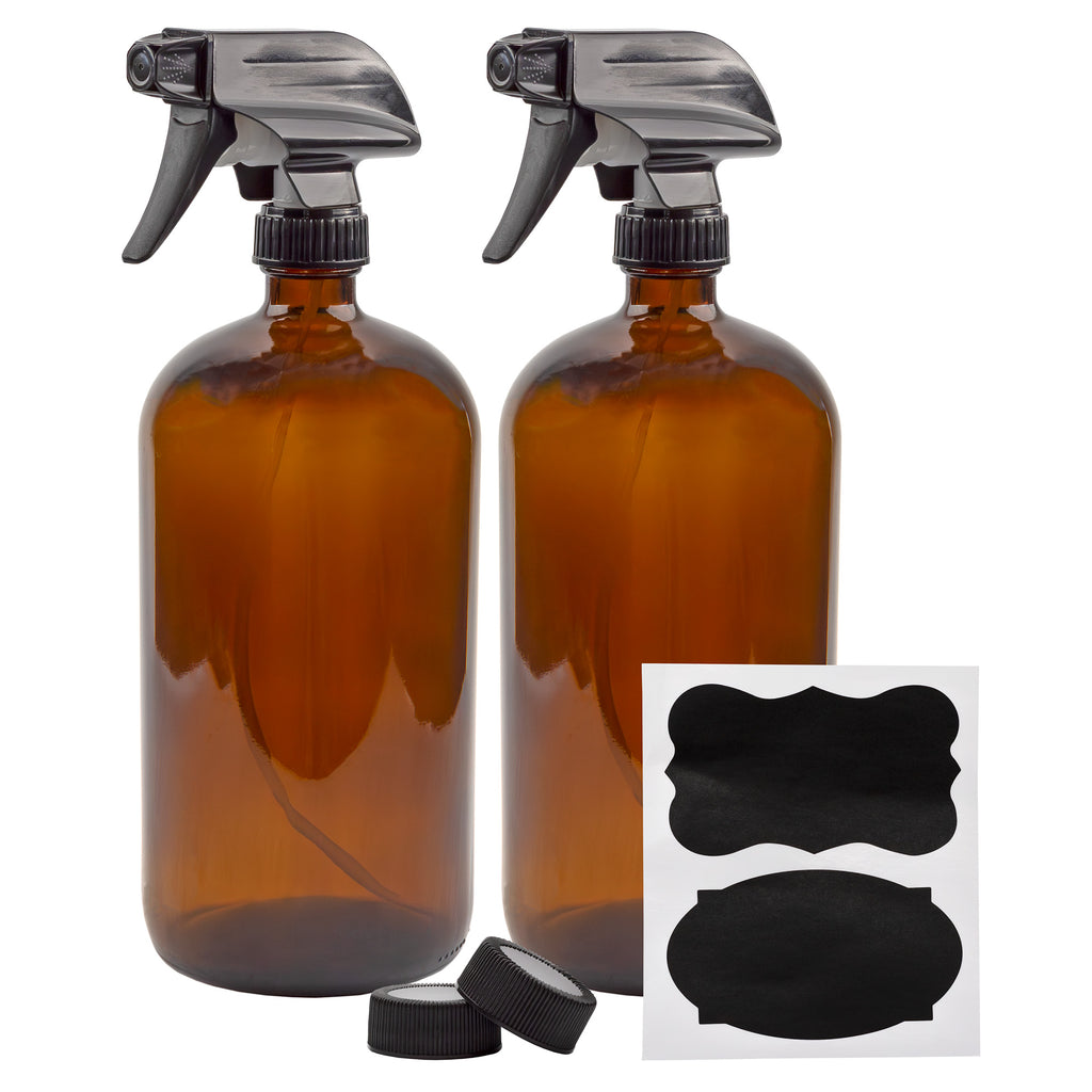 32oz Amber Glass Spray Bottles (2-Pack) - sh1141cb032oz