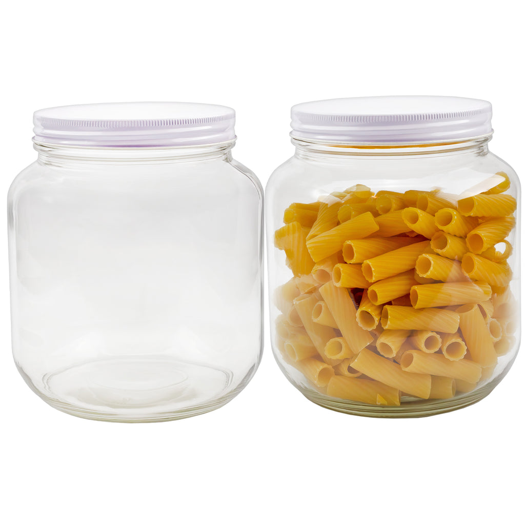 Clear Half Gallon Wide-mouth Glass Jars (2-Pack) - CBKit008