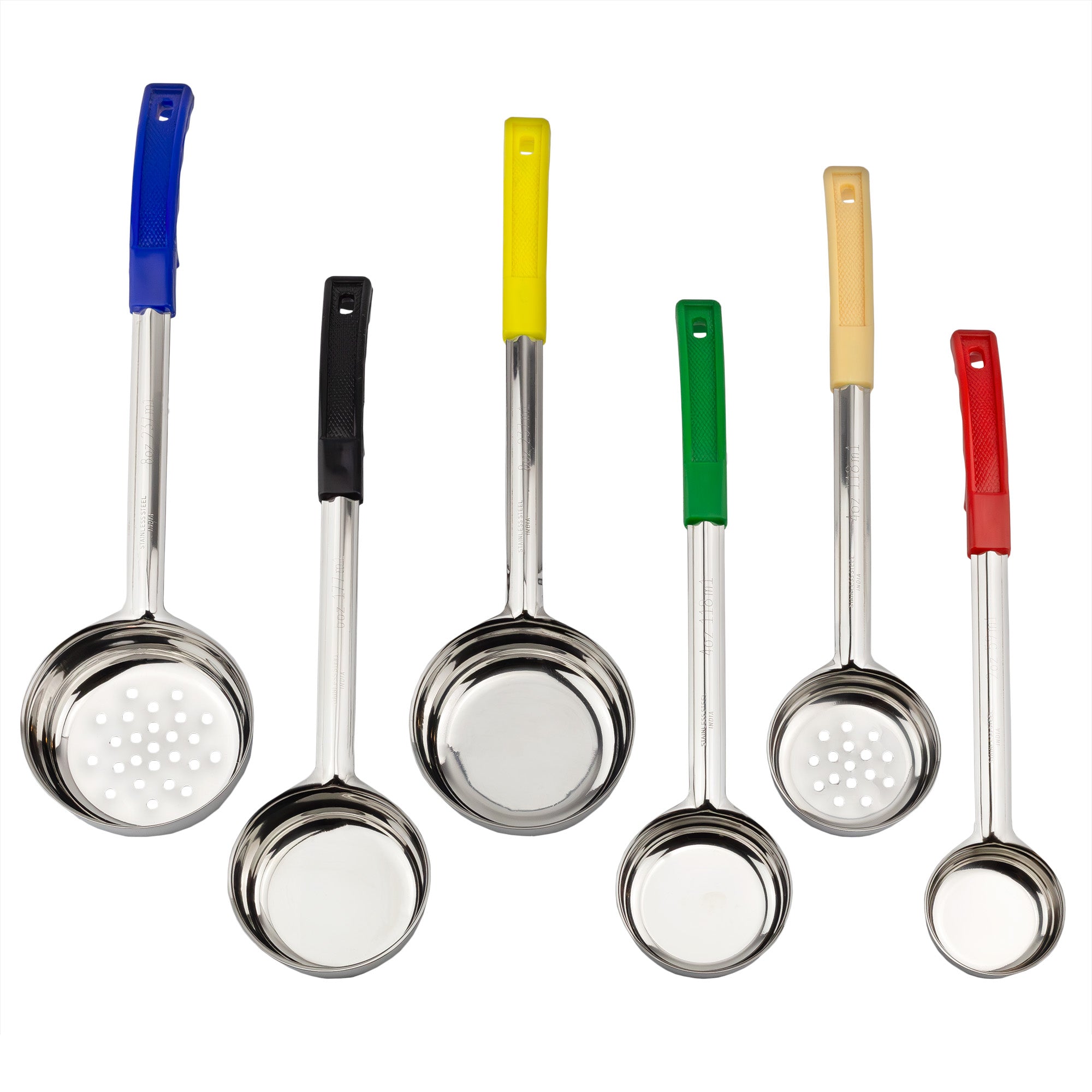 Darware Portion Control Serving Spoons (6-Piece Ladle Set); w 1/4