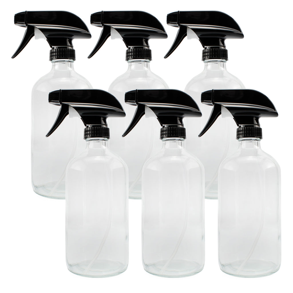 16oz Clear Glass Spray Bottles (6-Pack) - sh1217cb0Spr6