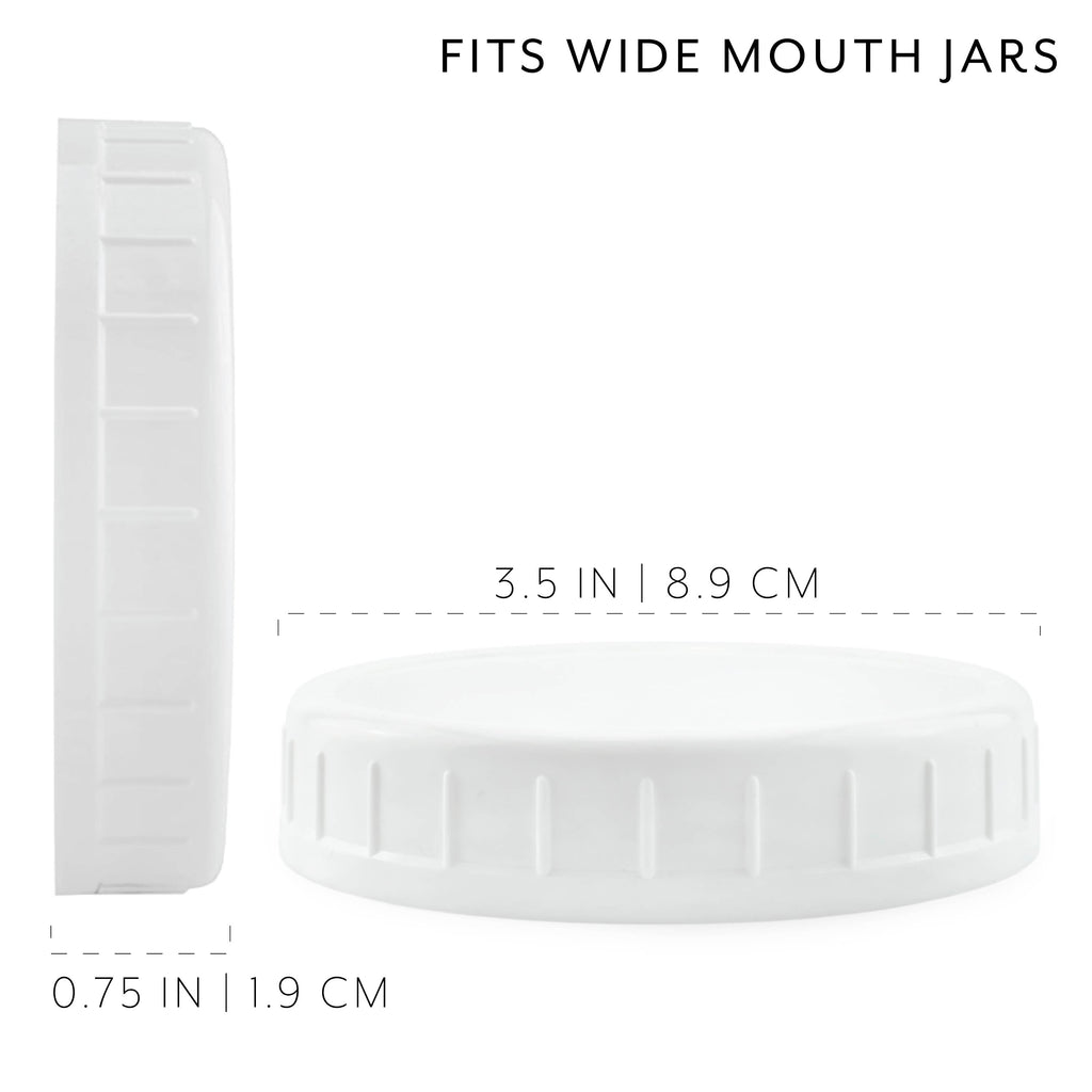 Wide Mouth Plastic Mason Jar Lids (24-Pack Bundle) - sh1184cb0rlh