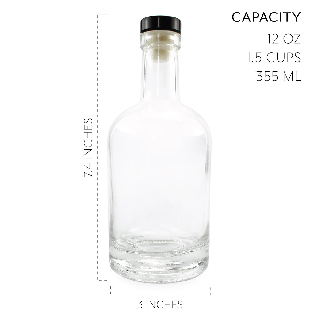12oz Liquor Bottles (Case of 36) - SH_1169_CASE