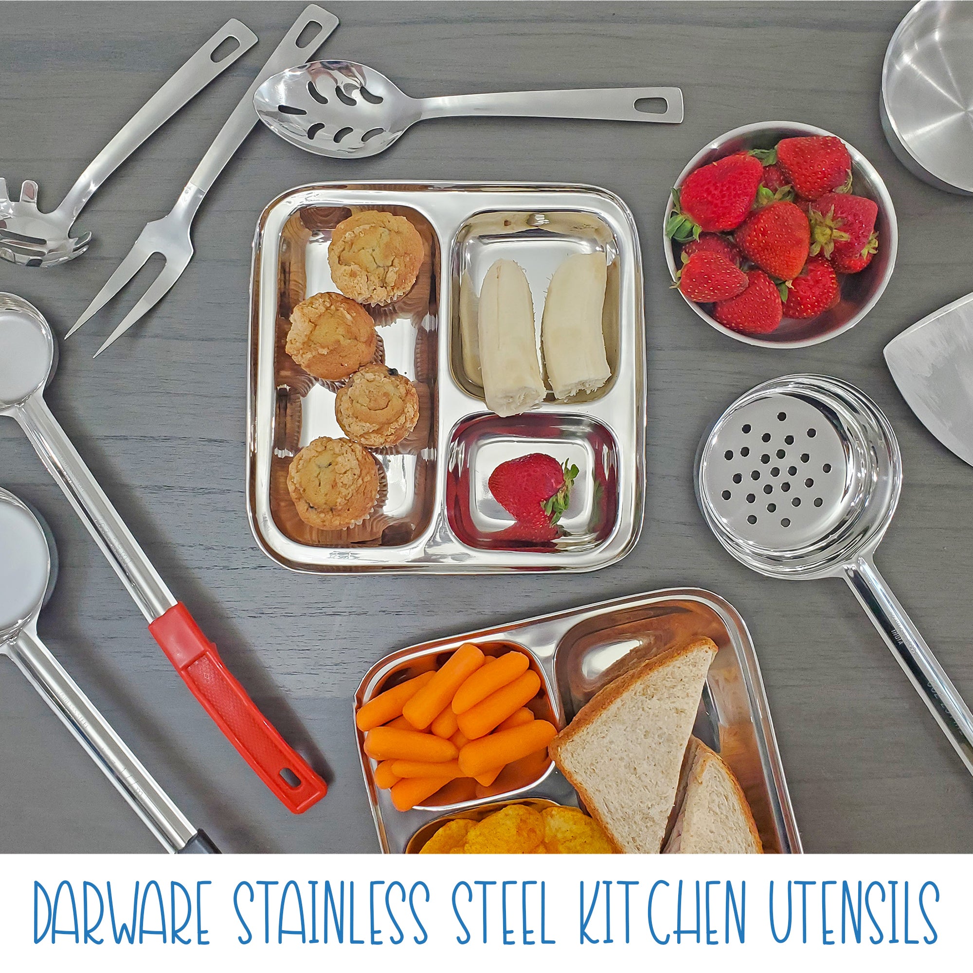Kids Silverware Set Stainless Steel Toddler Cutlery Set lunch box