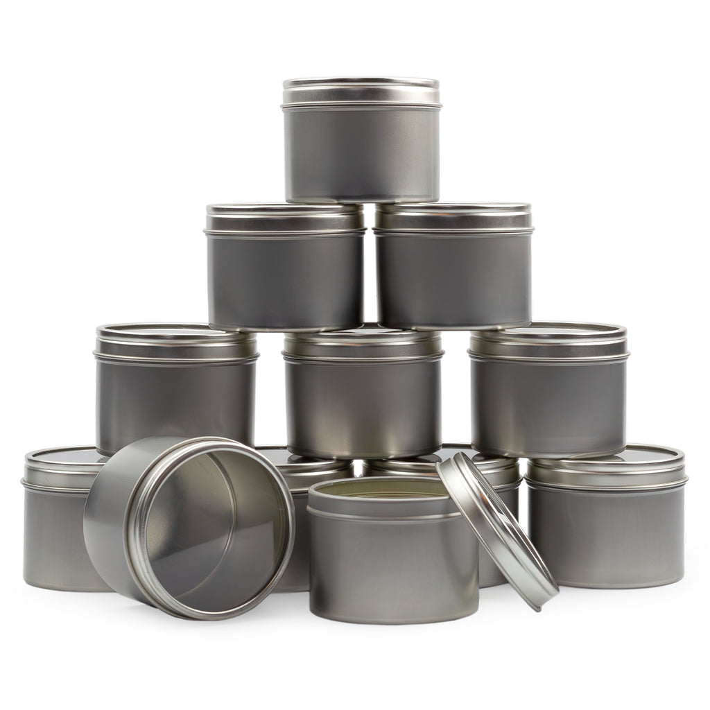 4oz Round Metal Tins w/View Window Lids (12-Pack) - sh1242cb0Rnd4oz