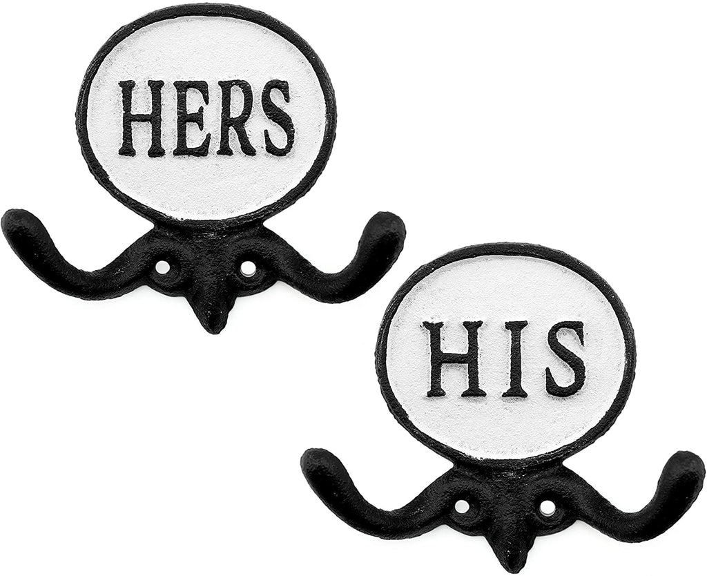 His and Hers Towel Hooks (Set of 2) - sh1296ah1Hooks