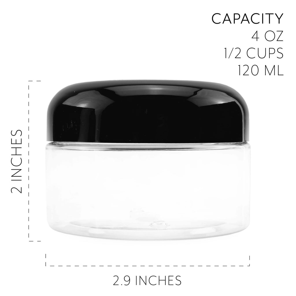 4oz Clear Plastic Jars (12-Pack) - sh1408cb0mnw4oz
