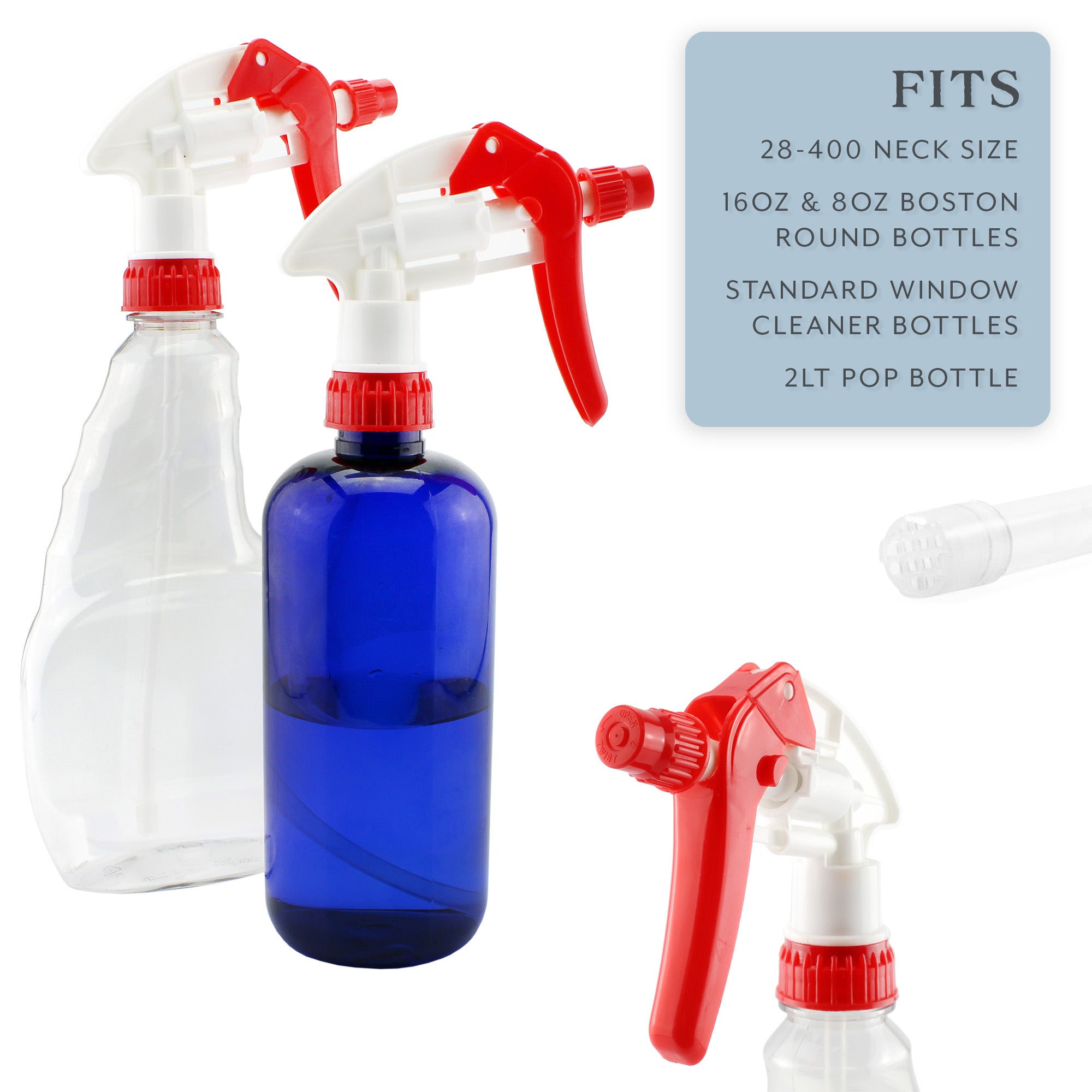 Pack of 10 Spray Bottles 32oz with Chemical Resistant Sprayers