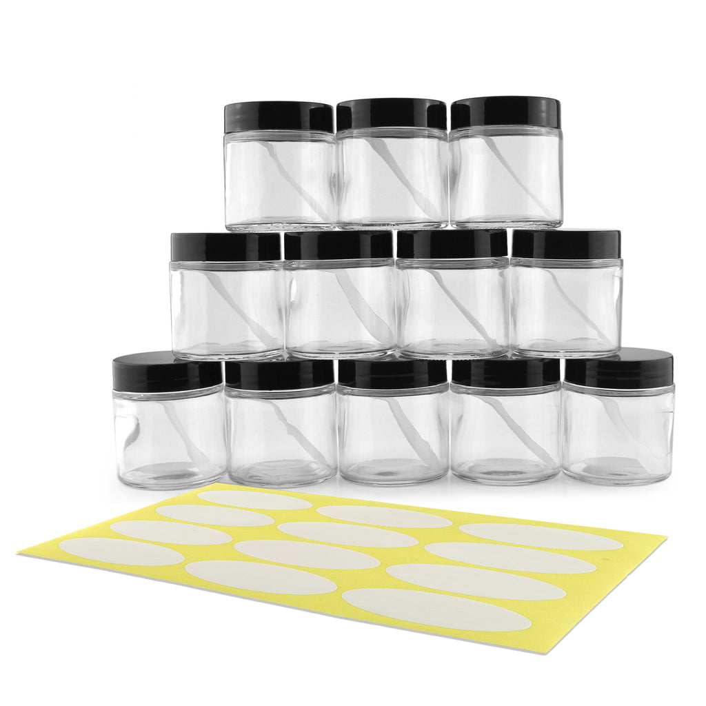 4oz Clear Glass Jars (12-Pack) - sh1320cb04oz