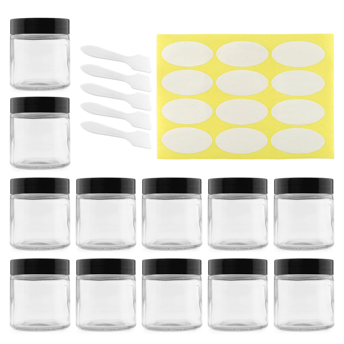 Cornucopia Brands 4-Ounce Clear Glass Jars (12-Pack); Straight-Sided ...