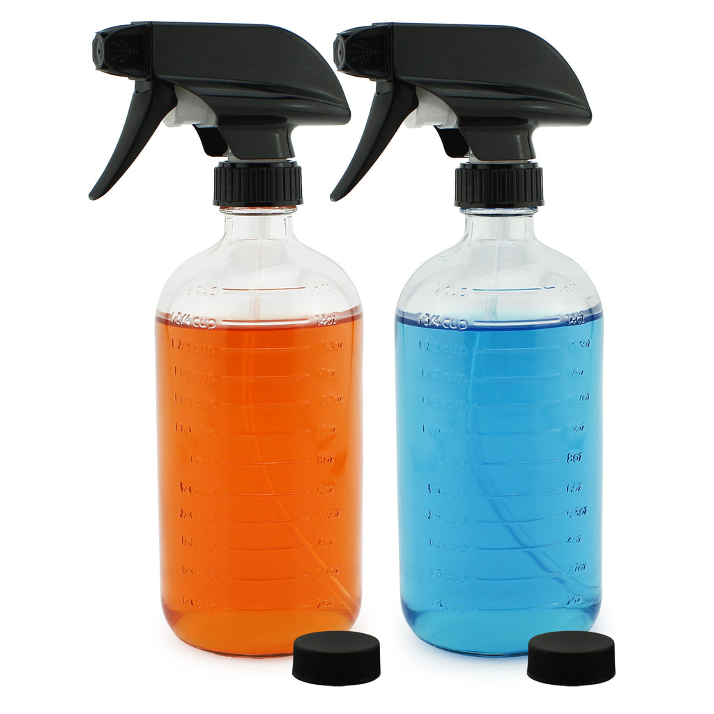 16oz Clear Glass Spray Bottles with Measurements (2-Pack) - sh1335cb0Spray