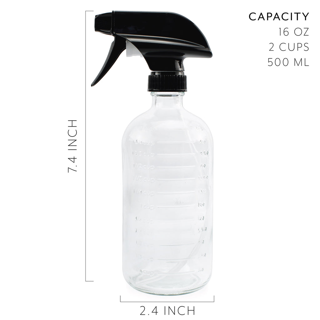 16oz Clear Glass Spray Bottles w/ Measurements (48-Pack) - 24X_SH_1335_CASE