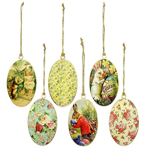 Vintage Style Egg-Shaped Easter Decorations (Set of 6) - 17550-6ah1Eggs