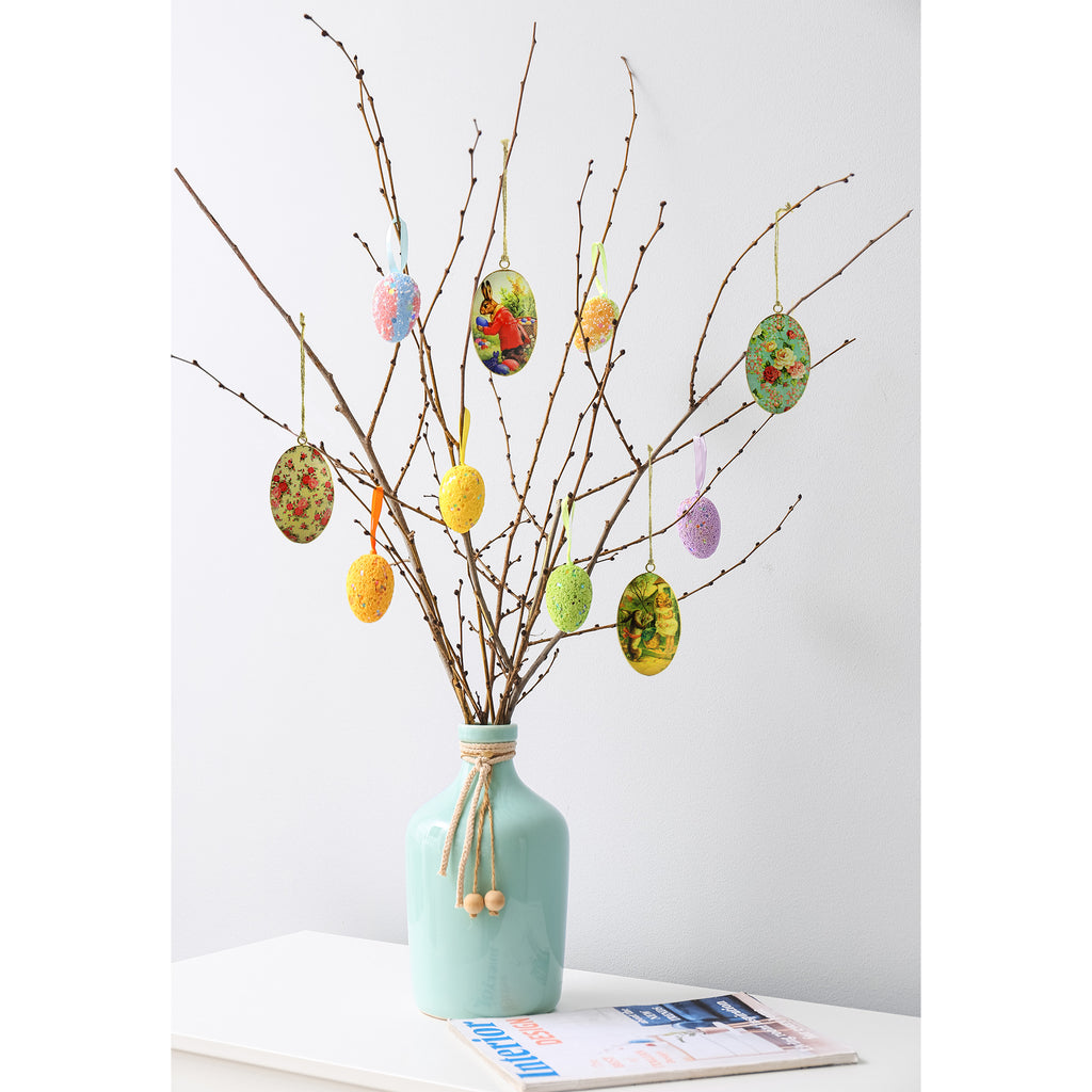 Vintage Style Egg-Shaped Easter Decorations (Set of 6) - 17550-6ah1Eggs