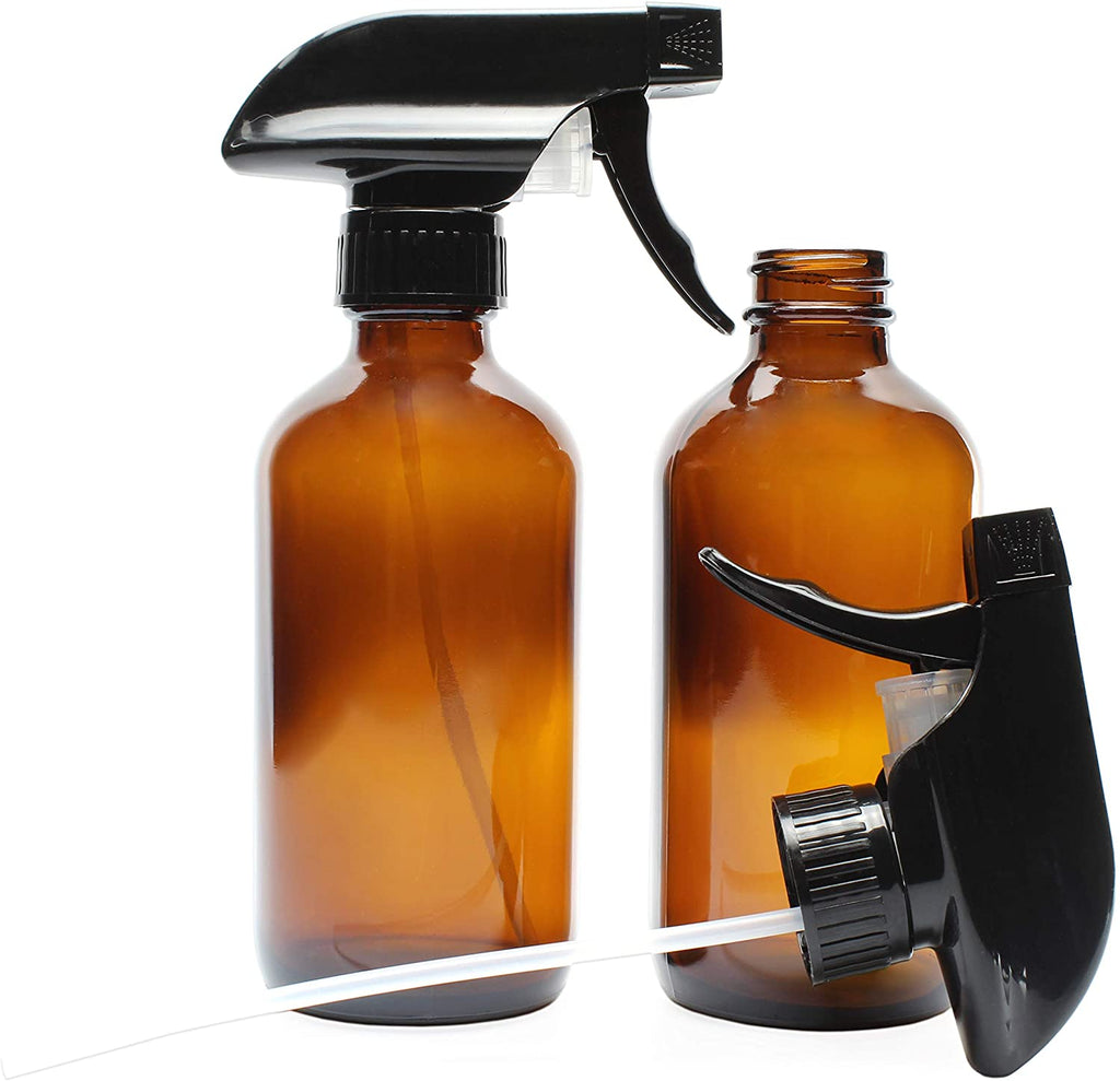 8oz Amber Glass Spray Bottles (2 Pack) - sh1002cb08oz