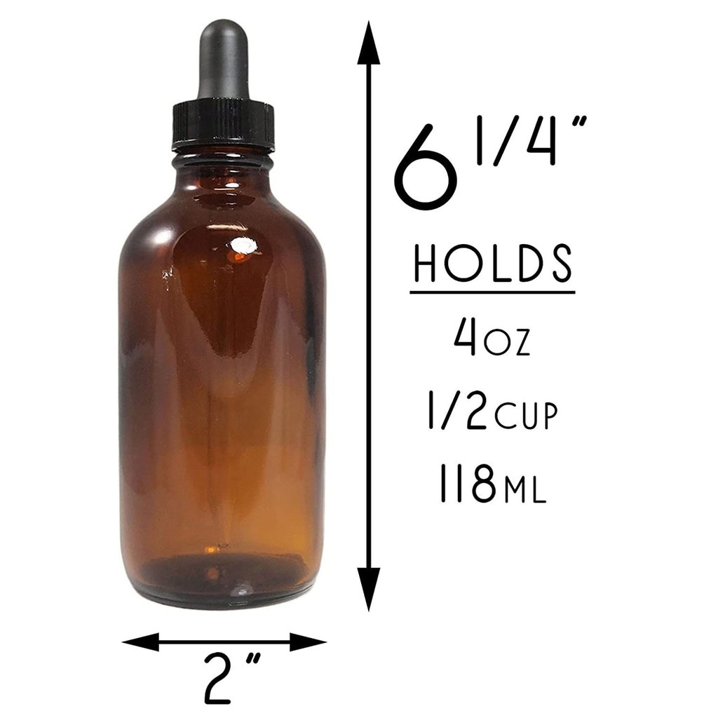 4oz Glass Dropper Bottles (6-Pack) - 4ozDrop