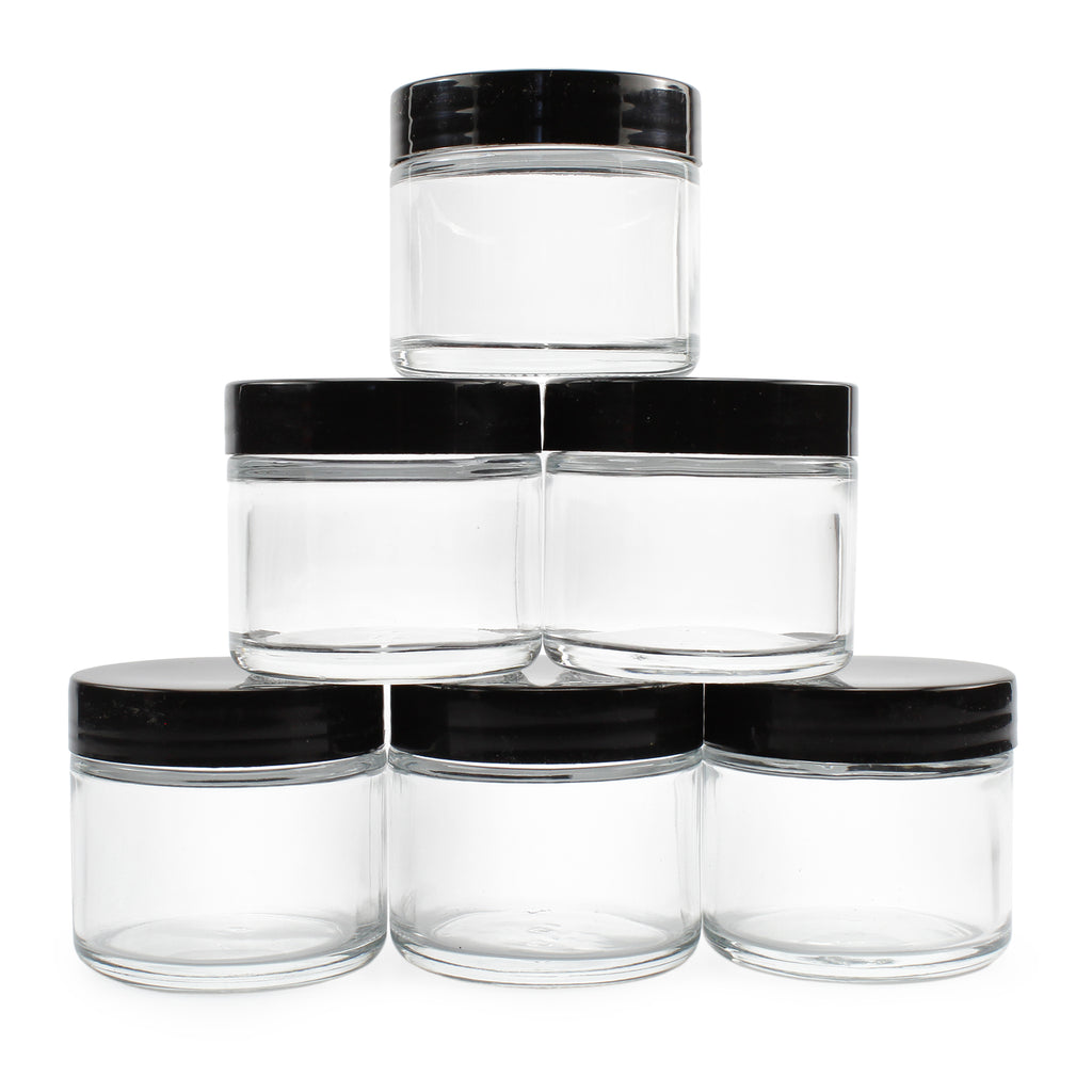 2oz Clear Glass Cosmetic Jars (Case of 192) - 16X_SH_915_CASE
