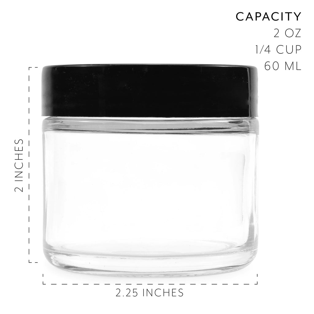 2oz Clear Glass Cosmetic Jars (Case of 192) - 16X_SH_915_CASE
