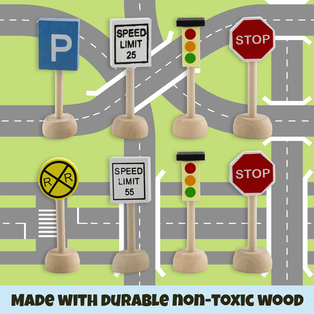 Kids Wooden Street Signs Playset (Case of 100 Sets) - 100X_SH_124_CASE