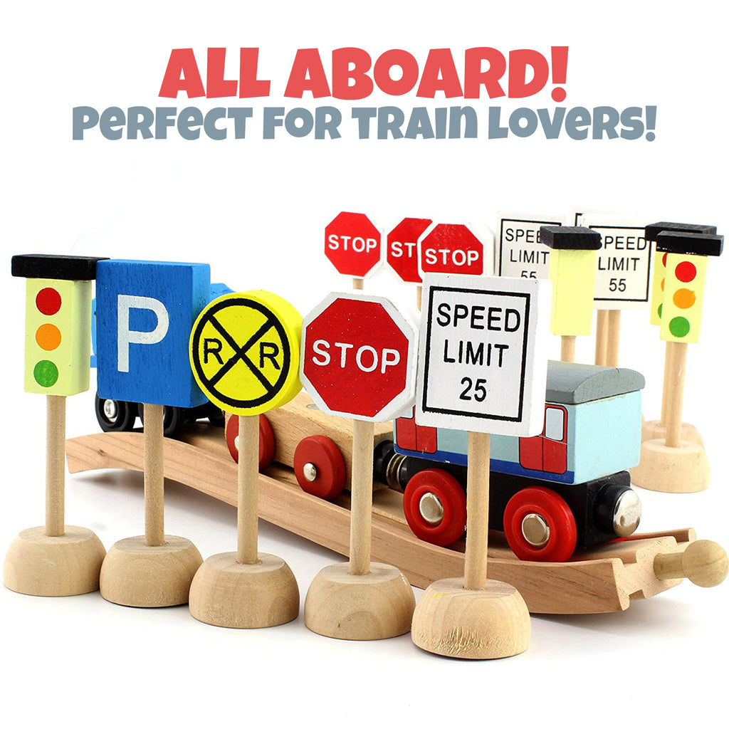 Kids Wooden Street Signs Playset (Case of 100 Sets) - 100X_SH_124_CASE