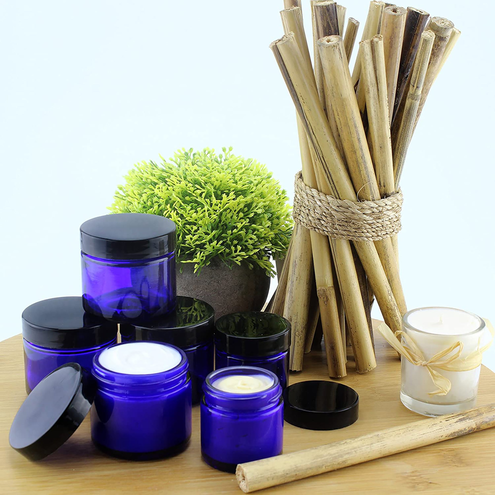 Cornucopia Container Cornucopia Brands Combination 12 Pack of Cobalt Blue 1oz & 2oz Glass ...