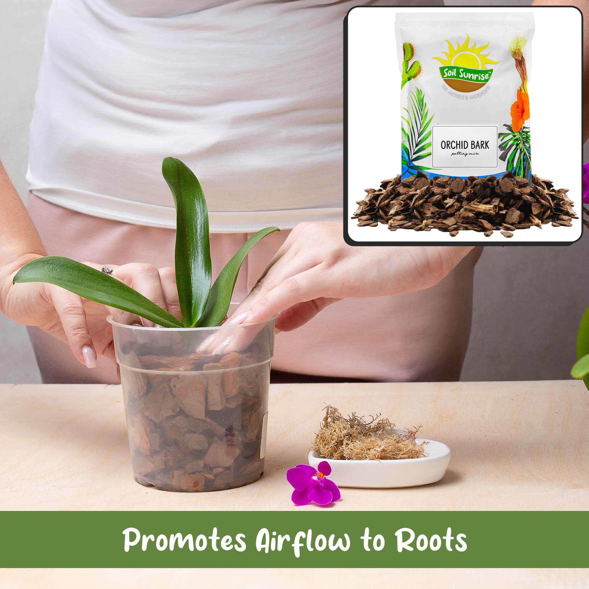 can i mix orchid bark with potting soil 100% Organic Orchid Potting Bark