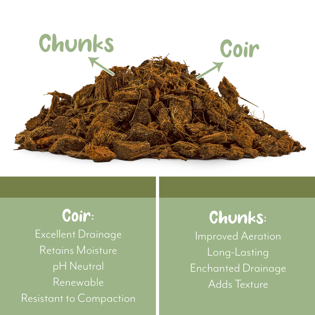 Loose Coco Coir Chips Mulch and Soil Amendment - VarCocoChip