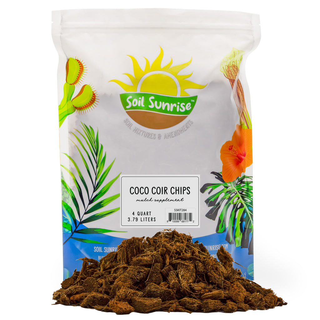 Loose Coco Coir Chips Mulch and Soil Amendment (4 Quarts) - SSKIT284
