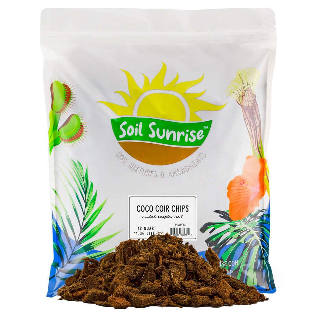 Loose Coco Coir Chips Mulch and Soil Amendment (12 Quarts) - SSKIT286