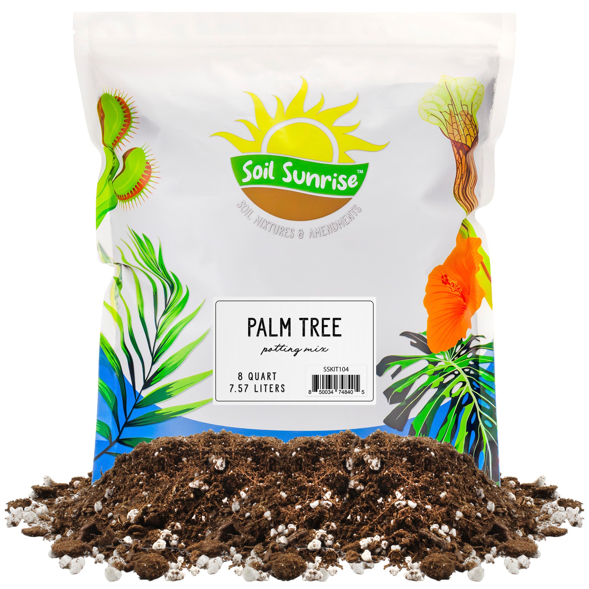 compost for areca palm Soil Sunrise- 8QT All Purpose Palm Potting Soil, Mix for Growing Palm Plants