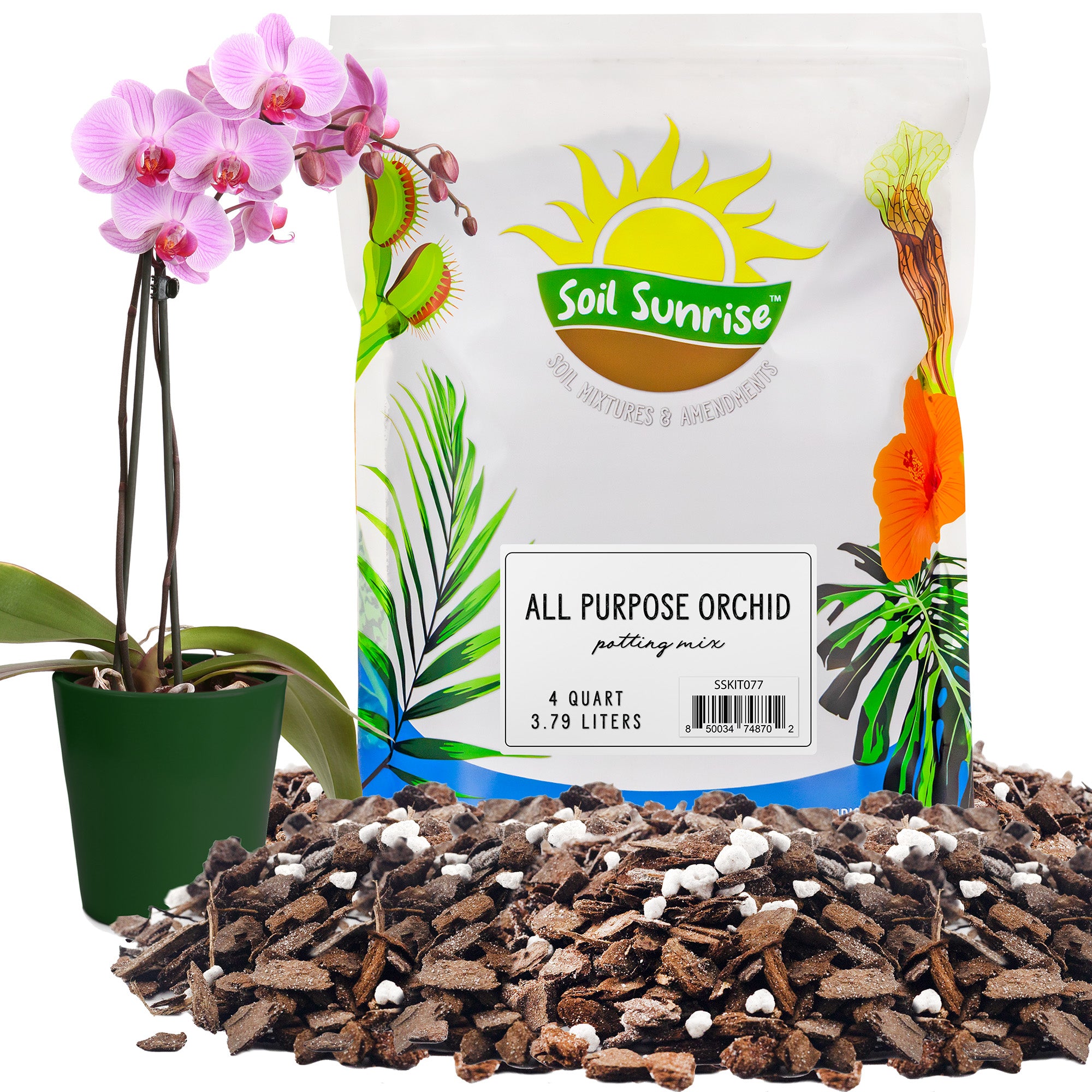small bag orchid potting mix All Purpose Orchid Potting Mix, Orchid Bark / Perlite Blend for Moisture Drainage Balance – Kurated Korner