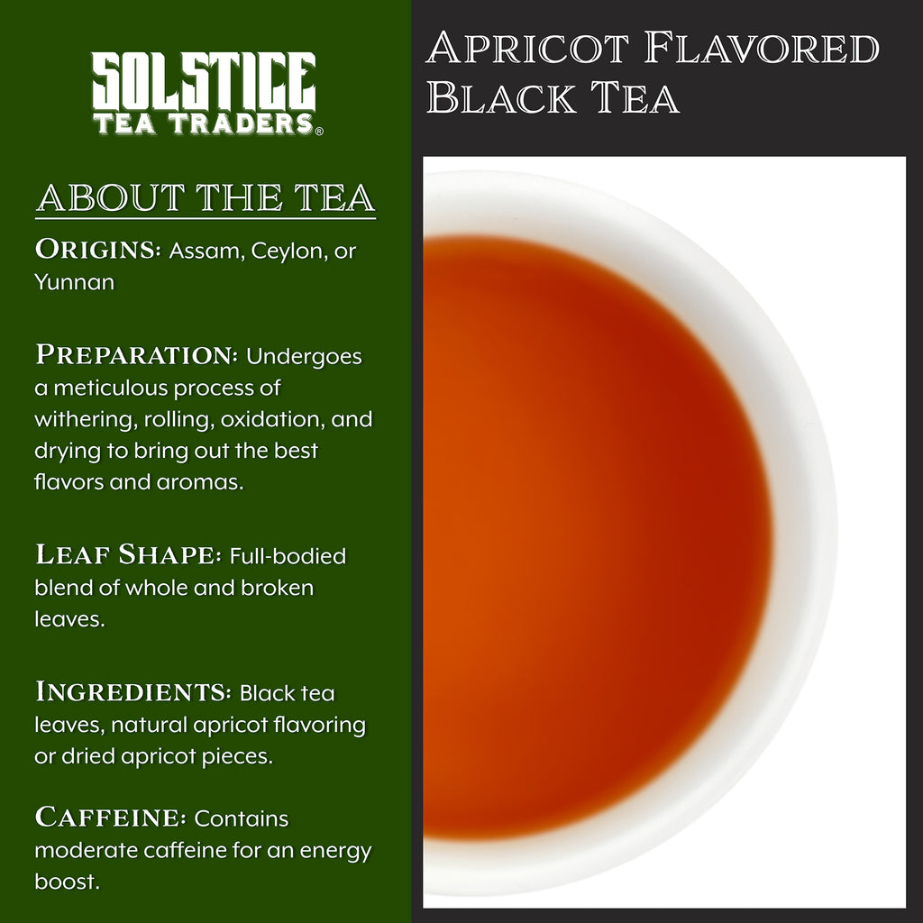 Apricot Flavored Loose Leaf Black Tea (8oz Bulk Bag) - STTKit017