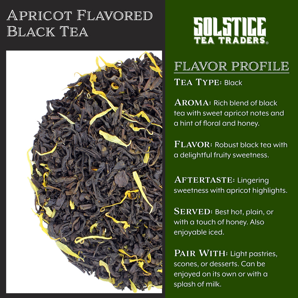 Apricot Flavored Loose Leaf Black Tea (8oz Bulk Bag) - STTKit017